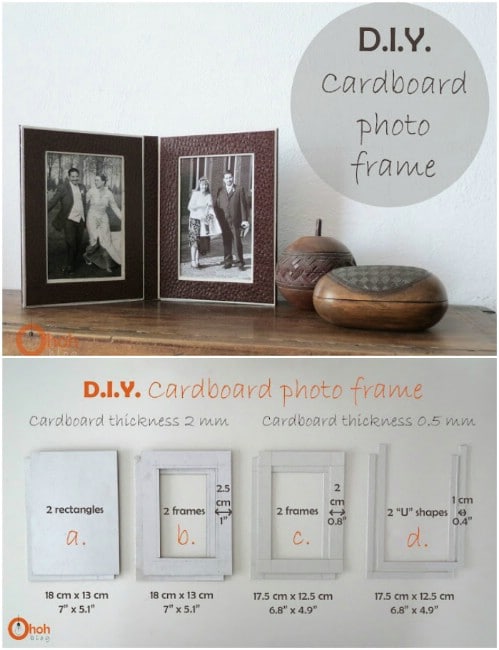 Upcycled Cardboard Photo Frame