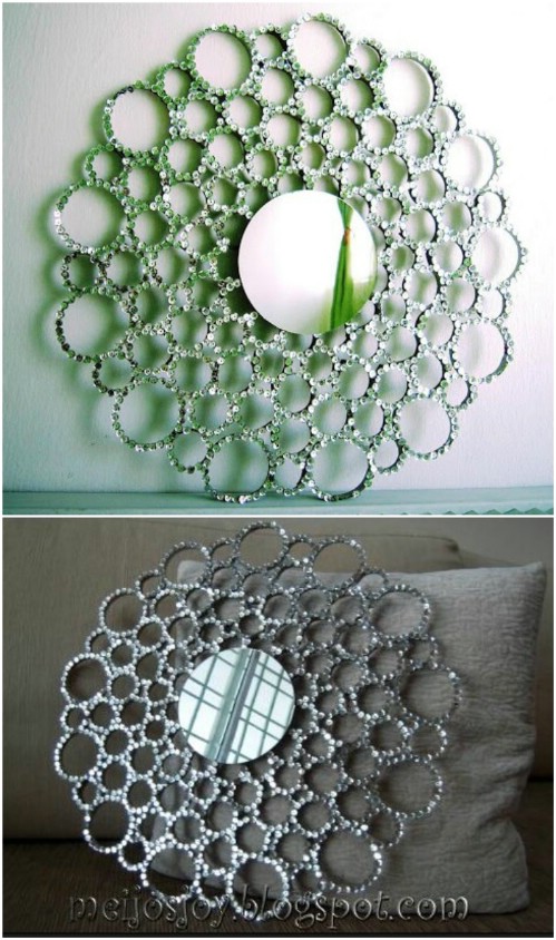 Upcycled Cardboard Sunburst Mirror